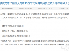 这家企业中选！四川100MW风电项目指标